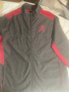 Colosseum Alabama Crimson Tide Men's Softshell Jacket Full Zip Gray Red XL